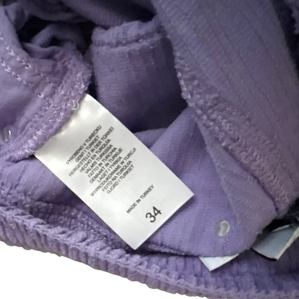 Ragged Jeans Mens 34 Purple Corduroy Pants Straight Leg Casual Cotton 29